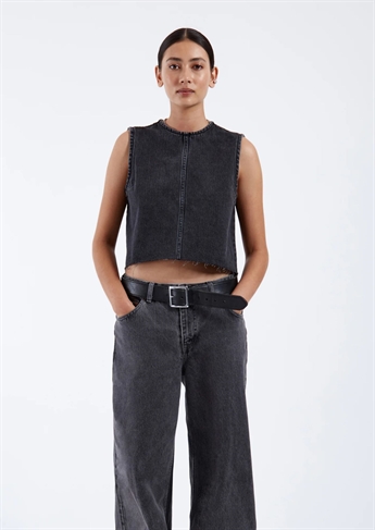 Dr. Denim, Erin Denim top, Retro Black